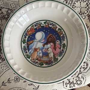 Watkins Country Kids Collector Deep Dish Christmas Wish Pie Plate